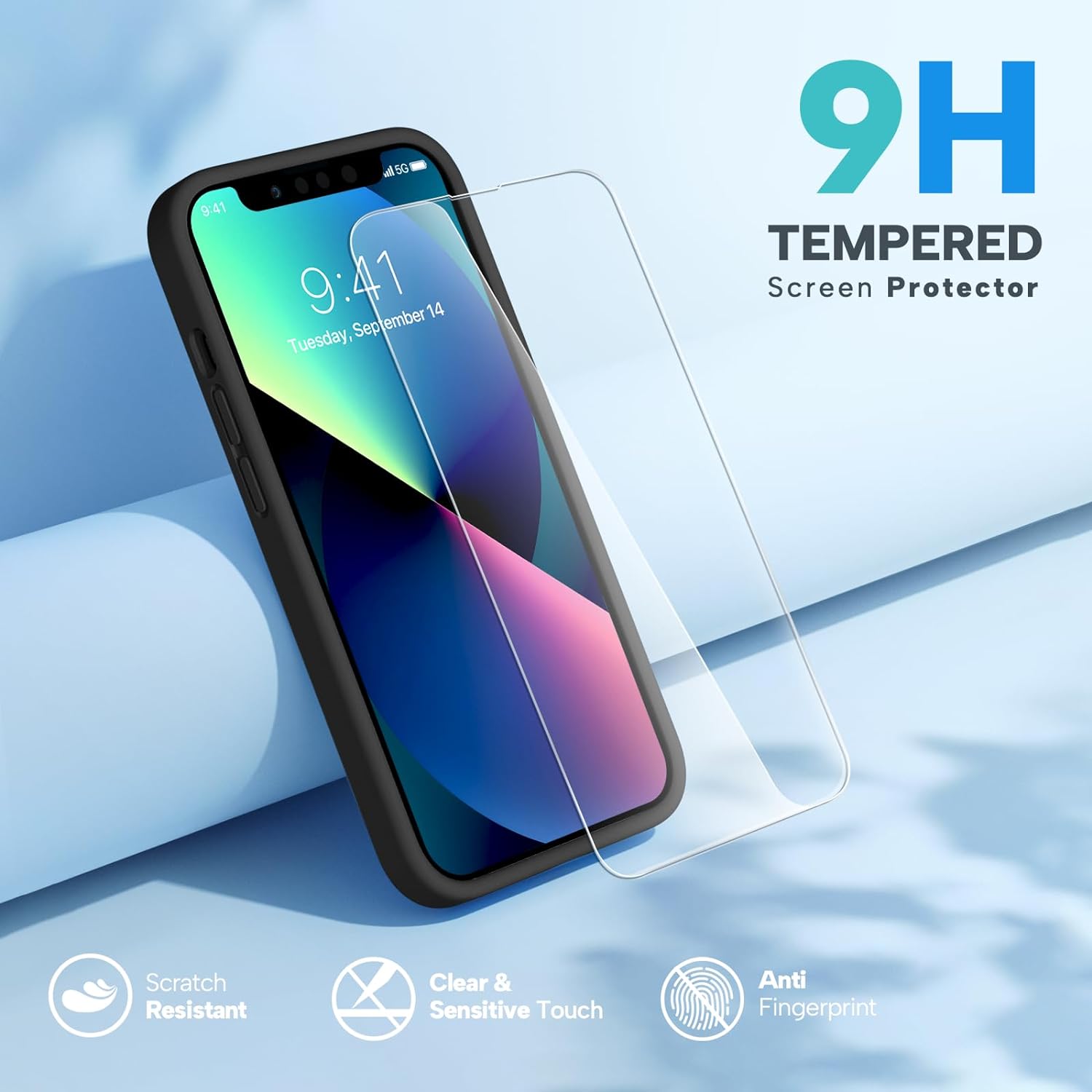 Thumbnail 3 de Miracase Designed for iPhone 13 Case with Tempered Glass Screen Protector