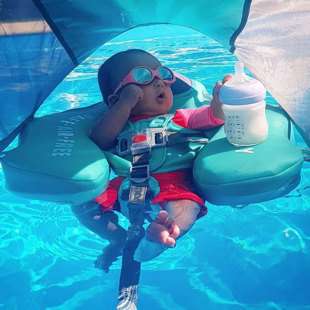 Detalle de Mambobaby Float: Non-Inflatable Baby Swim Float with Detachable Tail and Sun Canopy (3–24 Months)