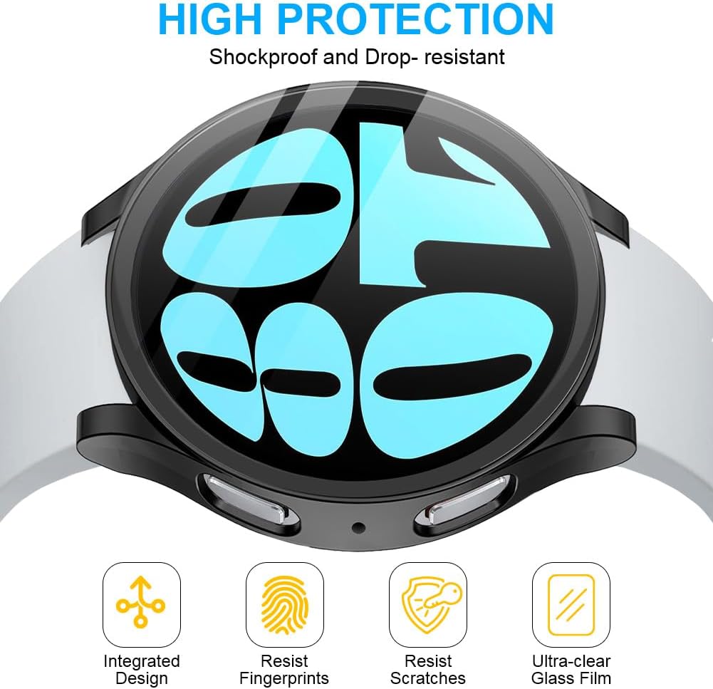 Thumbnail 5 de OFFCUP Case with Screen Protector for Samsung Galaxy Watch 6 (44mm) – 2 Pack in Black