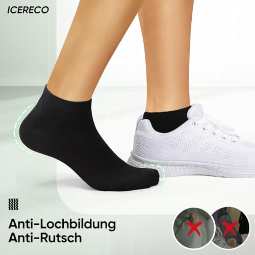 Thumbnail 4 de IceReco 10 Paia Calze Uomo Donna Corte Calzini Cotone Nero – Comfort, Vestibilità e Prestazioni