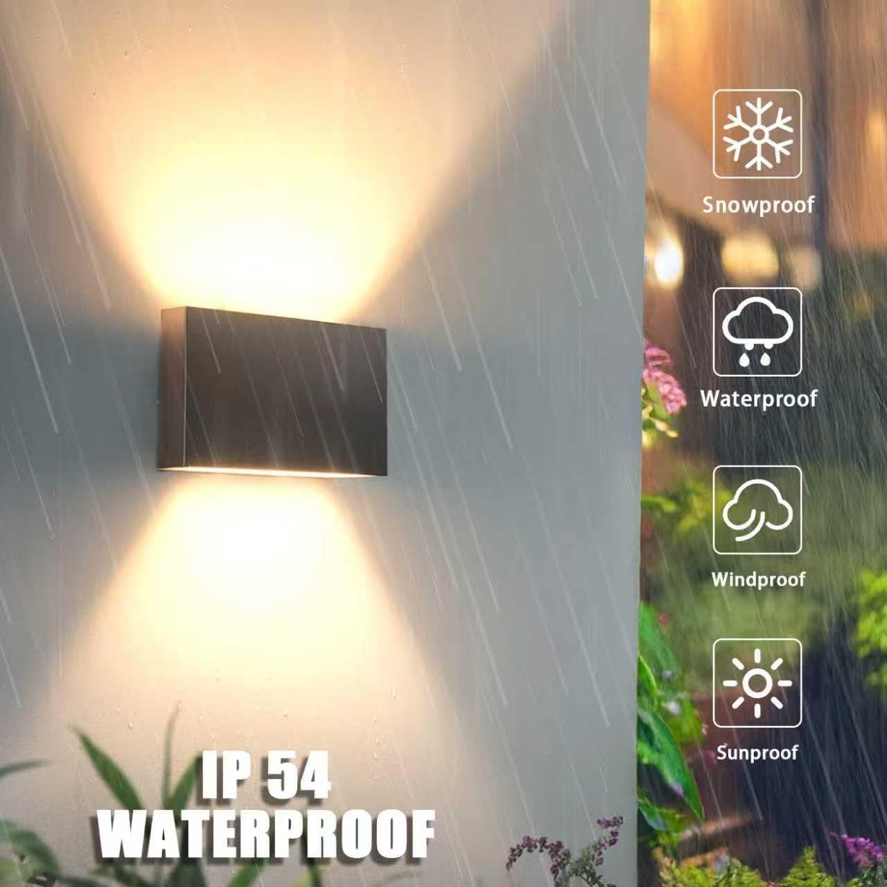 Detalle de EBION LED Wall Lights: Up & Down Indoor/Outdoor, IP54, 6W, Anthracite