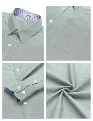 Thumbnail 4 de COOFANDY Camice Uomo Manica Lunga – Camicia elegante verde chiaro, 3XL