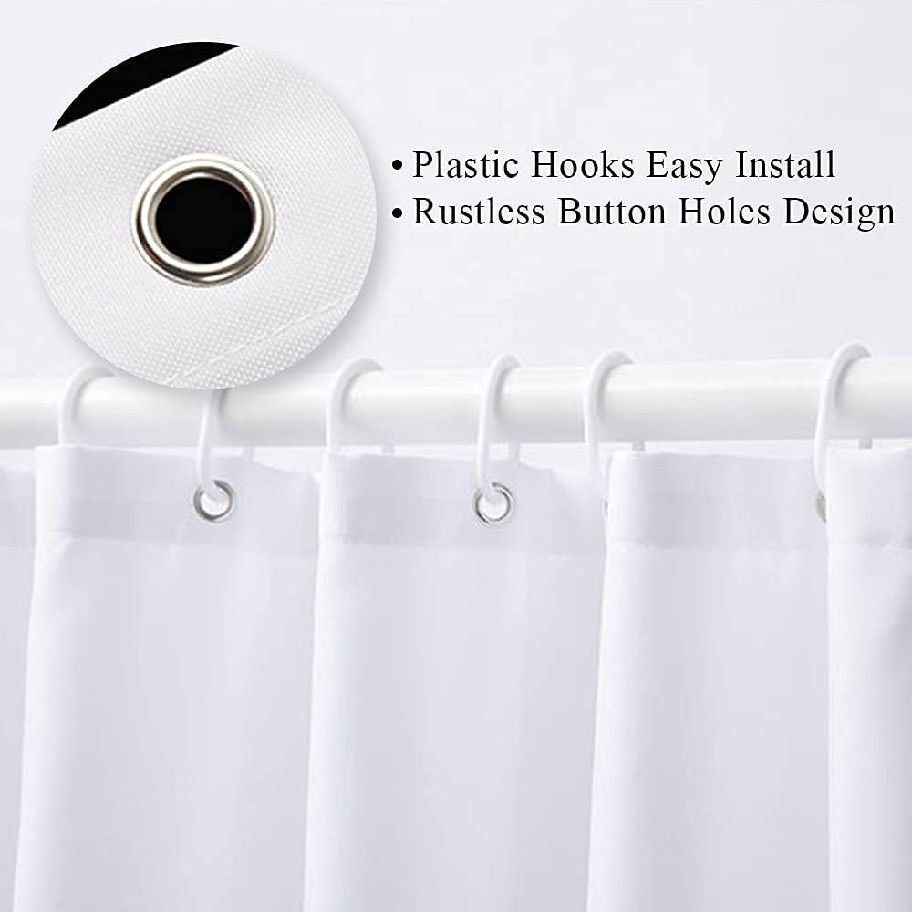 Detalle de ZJRBJB Rustic Floral Polyester Shower Curtain, 72 x 78 in with 12 Hooks