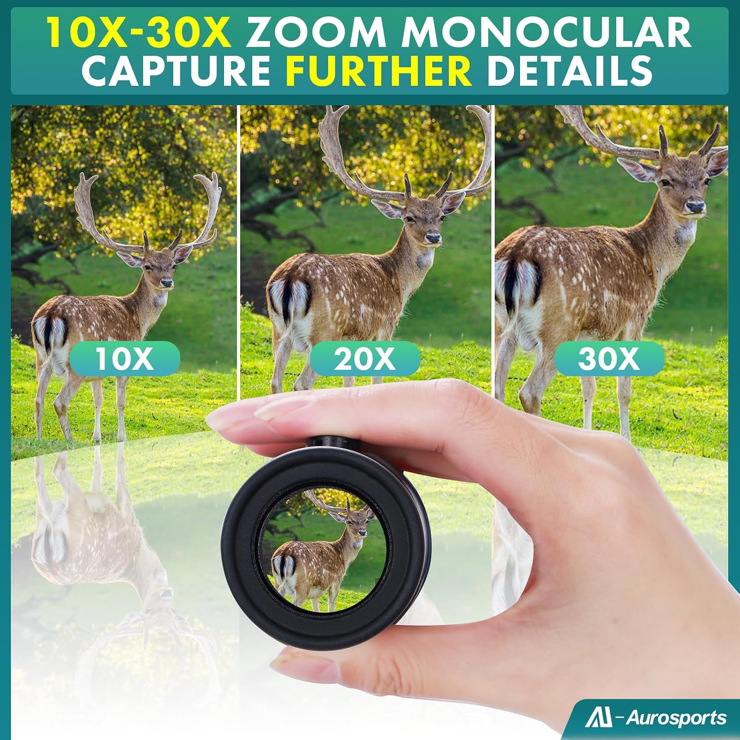Thumbnail 2 de Aurosports 10-30x40 Zoom Monocular for Birdwatching 🔭