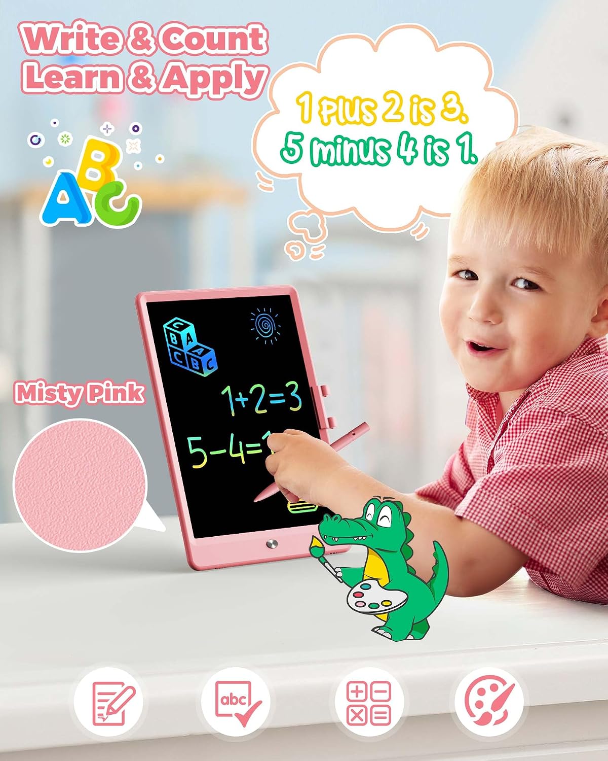 Detalle de KOKODI 10 Inch LCD Writing Tablet with Anti-Lost Stylus — Colorful Doodle Board for Kids