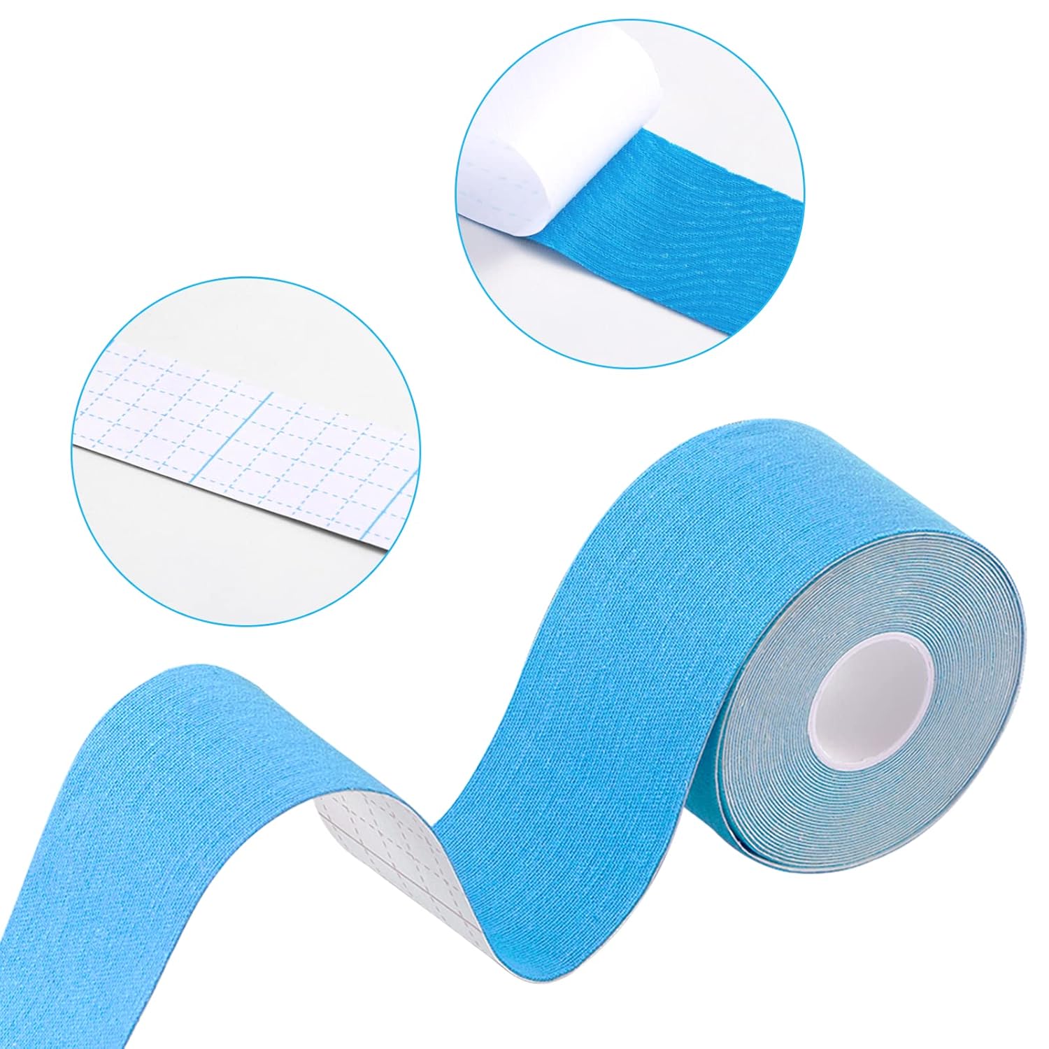Thumbnail 4 de Carehabi Bande de kinésiologie de sport imperméable et élastique – 5 m x 5 cm, 3 rouleaux