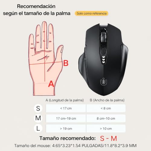 Thumbnail 7 de Uineer Ratón Inalámbrico 3200 dpi – Negro Mate