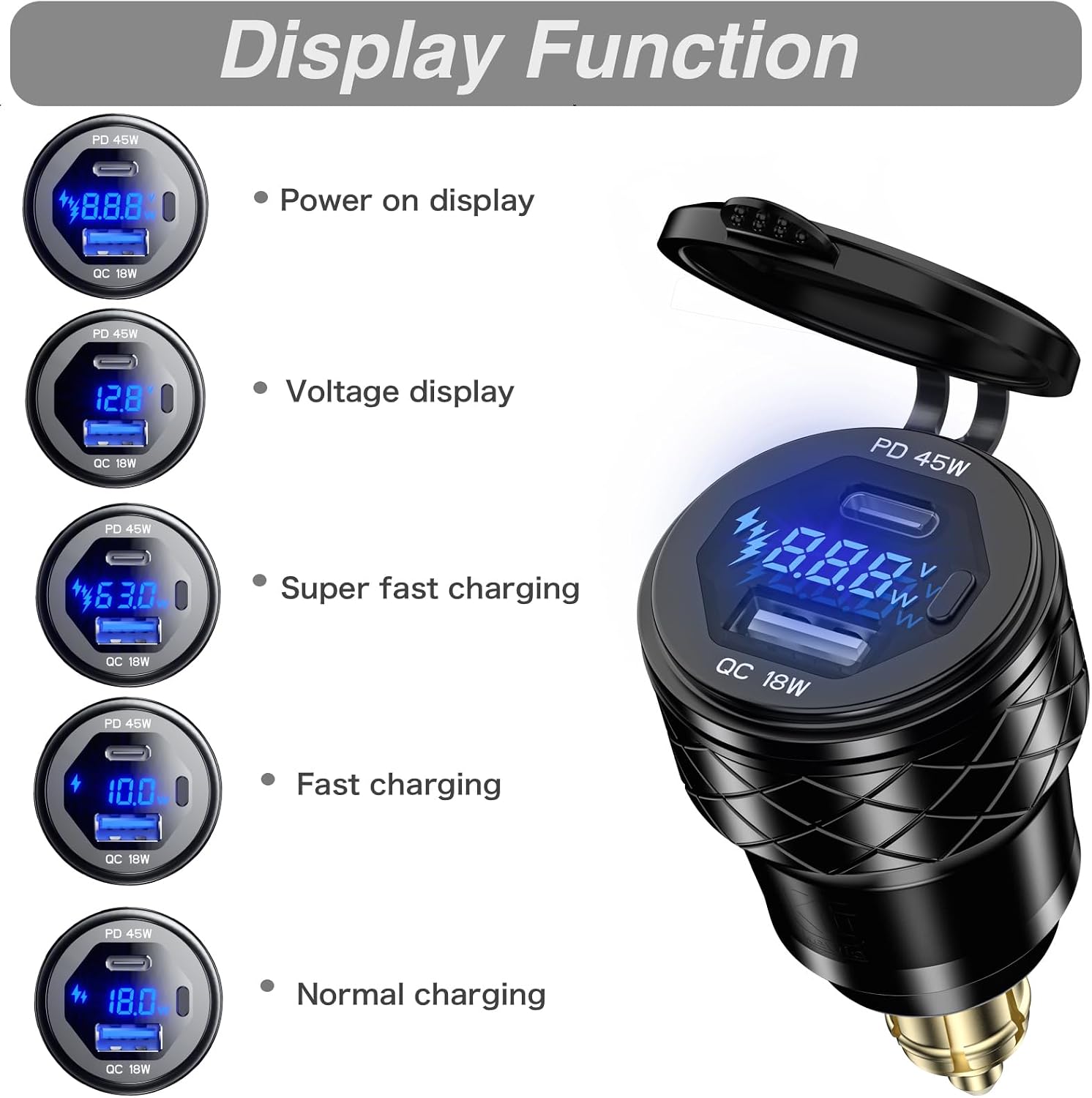 Thumbnail 4 de 45W PD USB Din Hella Steckdose für BMW Motorrad