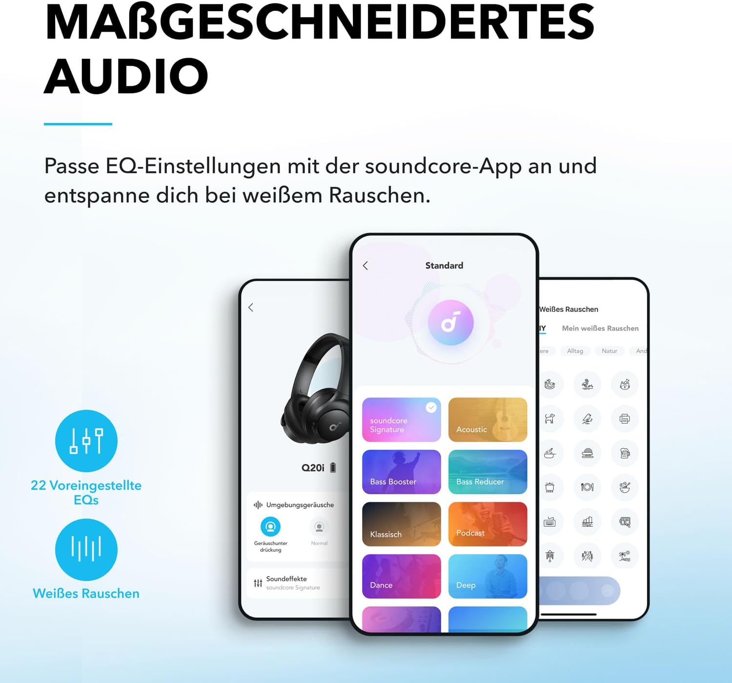 Thumbnail 3 de soundcore by Anker Q20i kabelloser Bluetooth Over-Ear-Kopfhörer