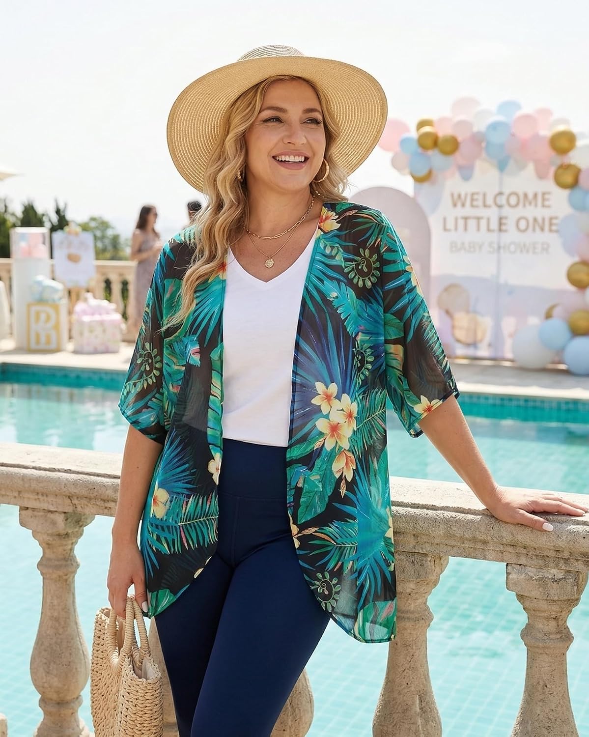 Detalle 2 de CHICGAL Women's Kimono Cardigan, Chiffon