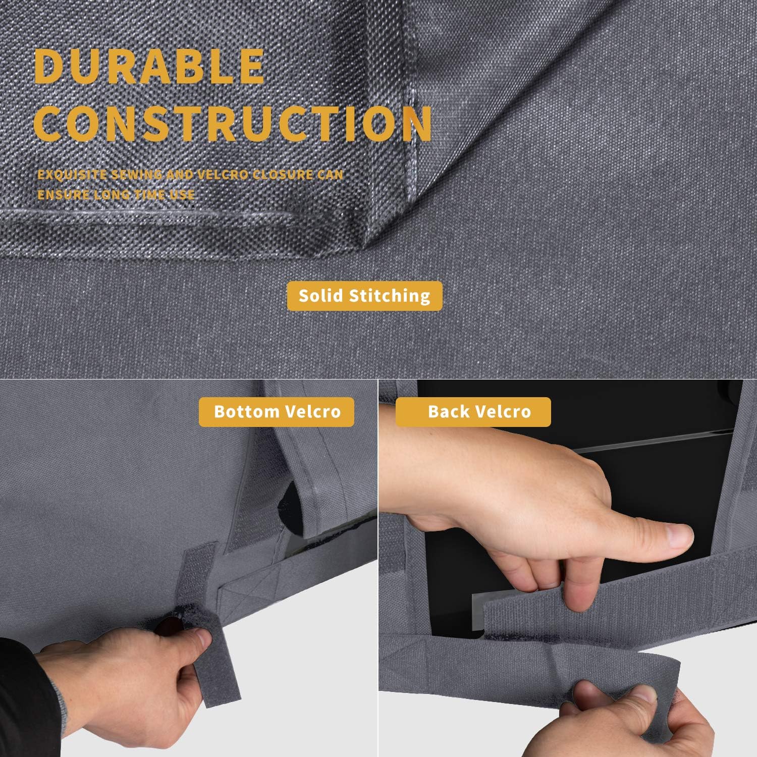 Detalle de Outdoor TV Cover for 58 to 60 inch LCD/LED TVs (60 inch, Dark Gray) — Waterproof, Weatherproof, Dust-Proof