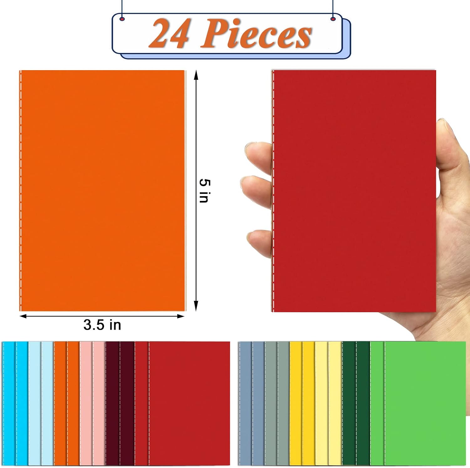 Detalle 2 de DWIYITTN pocket notebooks 24 pack, 8.5x12.5cm