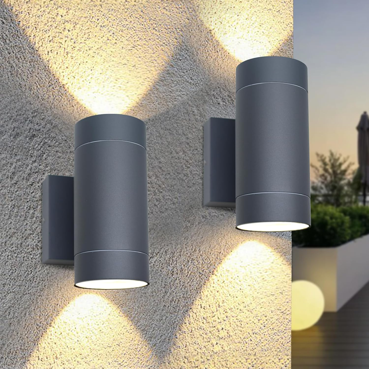 Detalle de EBION Outdoor Wall Lights GU10, IP65, 2-pack