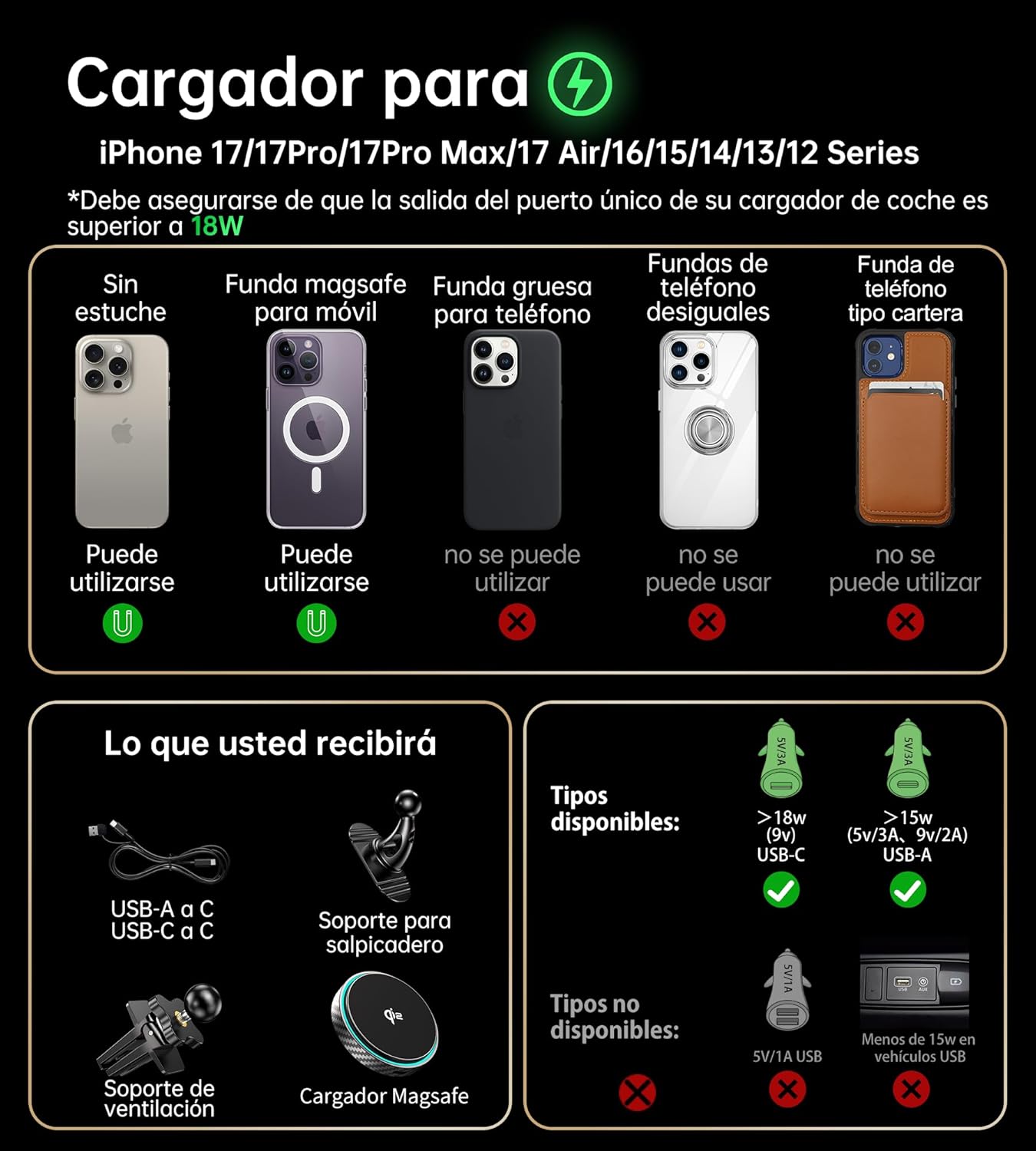 Thumbnail 1 de GuMosh Qi2 Caricatore Wireless Auto MagSafe per iPhone