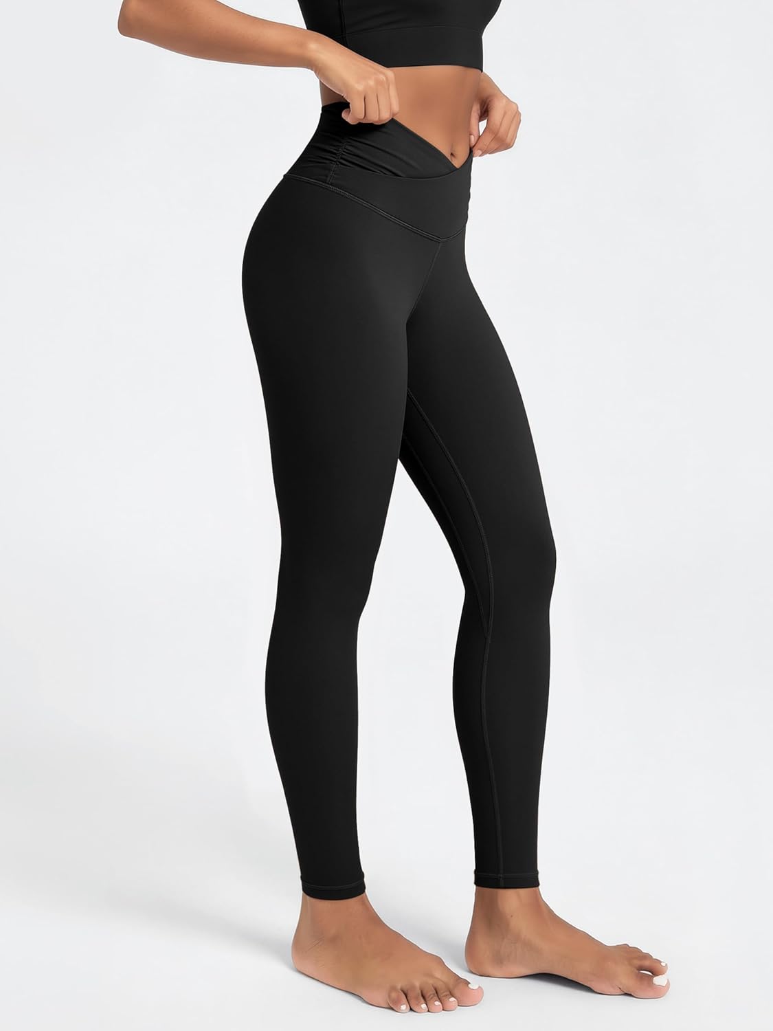 Thumbnail 1 de ODODOS Cross Waist Yoga Leggings 28" inseam