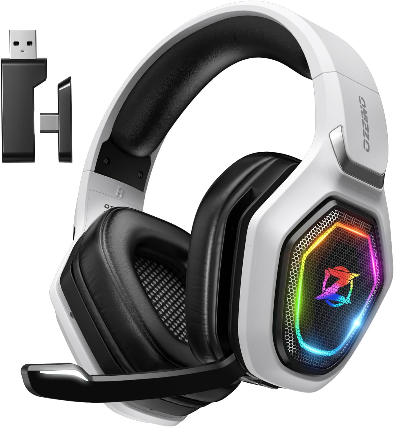 Detalle de Ozeino Casque Gaming Sans Fil: liberté, confort et son immersif pour PC, PS5/PS4 et mobile
