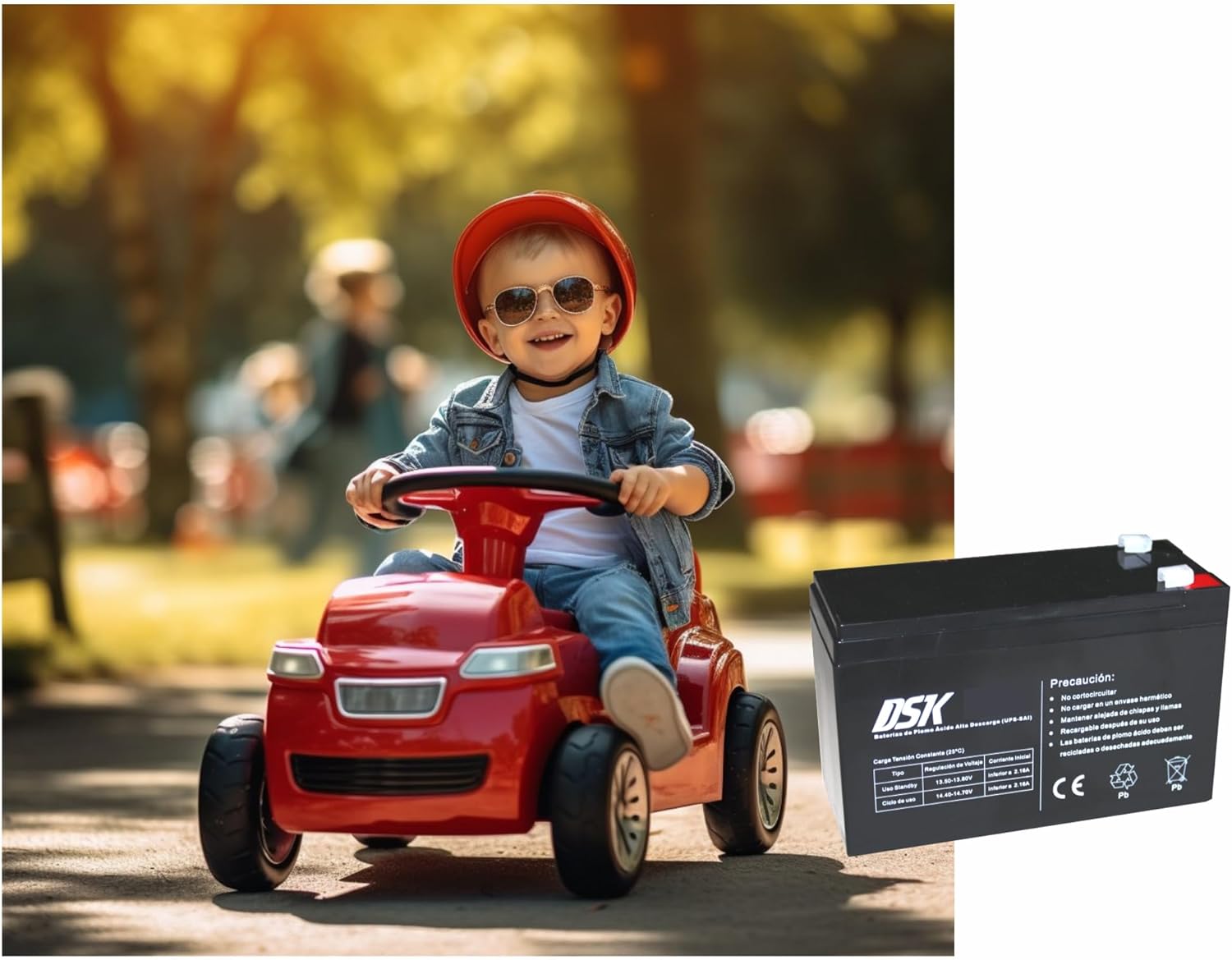 Thumbnail 2 de DSK DSK 10320 – Batterie au plomb AGM scellée 6V 7Ah rechargeable