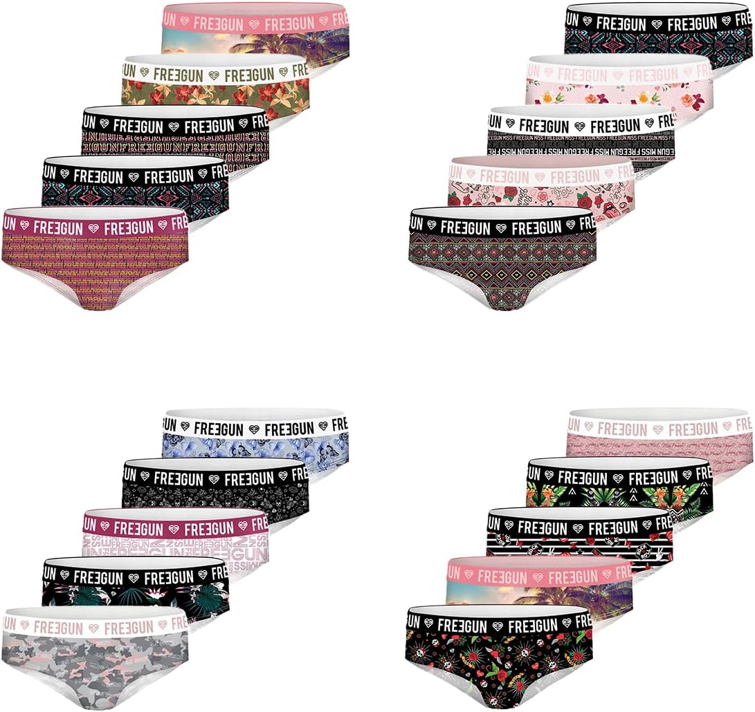 Detalle de FREEGUN Pack Surprise Culotte Fille Microfibre – Lot de 3 (Modèles aléatoires)