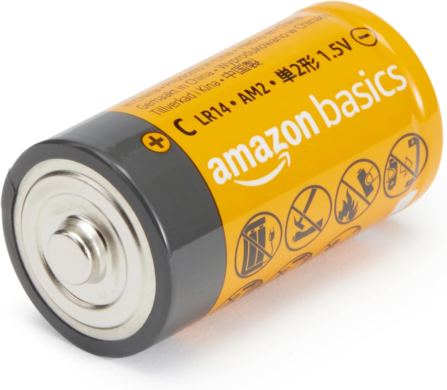 Detalle de Amazon Basics Lot de 12 piles alcalines Type C 1,5 V – longévité et fiabilité pour les usages courants