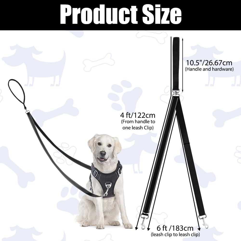 Detalle de Adiwo 2M Guinzaglio Addestramento per Cani: doppia compressione di controllo, riflettente e 360°