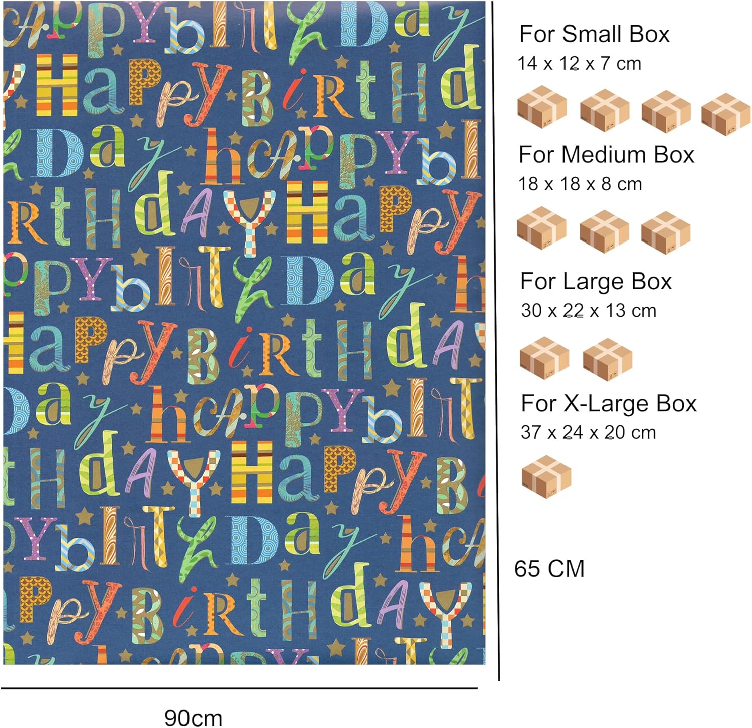 Thumbnail 3 de ARKRAFT carta da regalo set 6 fogli XXL 90 x 65 cm senza plastica – Made in Italy