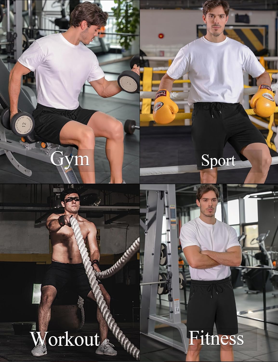 Thumbnail 5 de Wayleb Pantalones Cortos Deportivos Hombre Verano