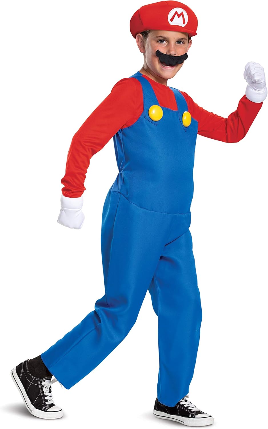 Detalle de Disguise DG10772K Deluxe Super Mario Kids Costume with Hat and Blue Overalls