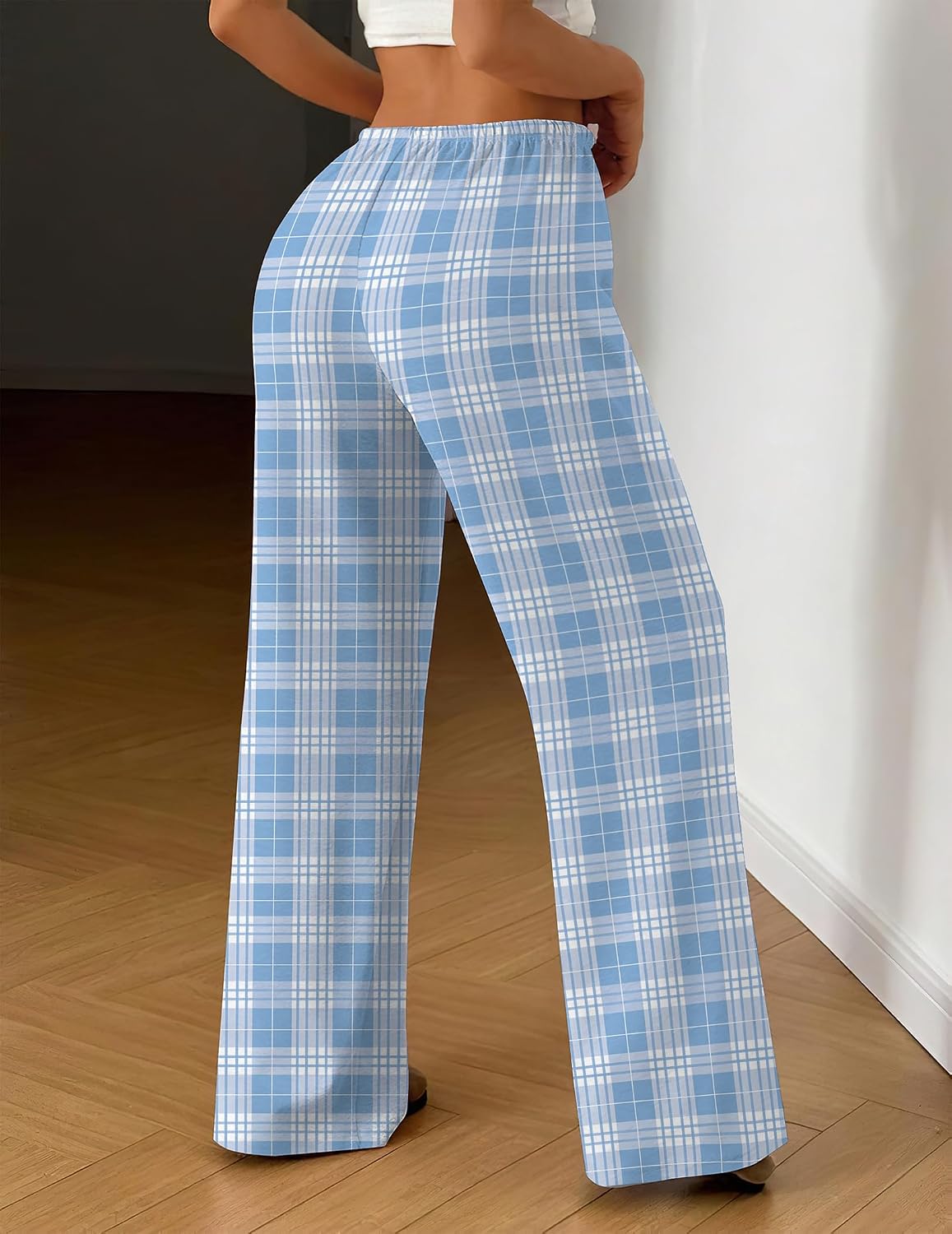 Detalle 2 de Ekouaer Women's Plaid Pajama Pants