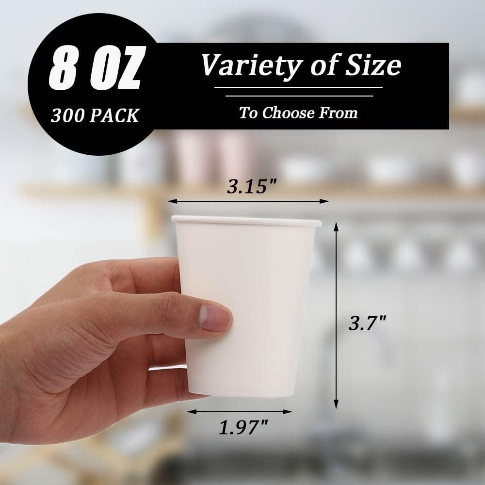 Thumbnail 1 de Lamosi 300 Pack Paper Cups 8 oz 🥤
