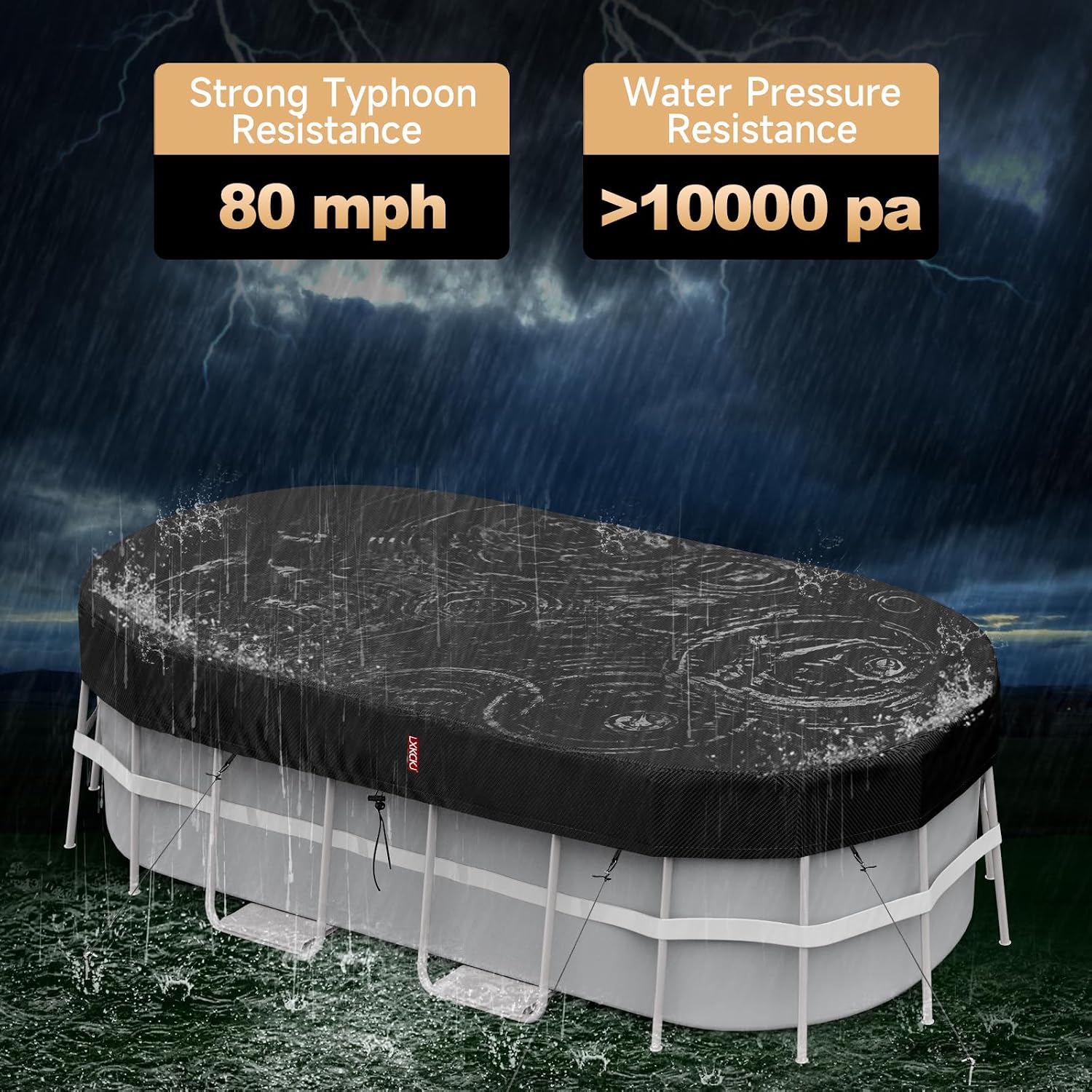 Thumbnail 3 de LXKCKJ 12X24FT Pool Cover for Above Ground Pools