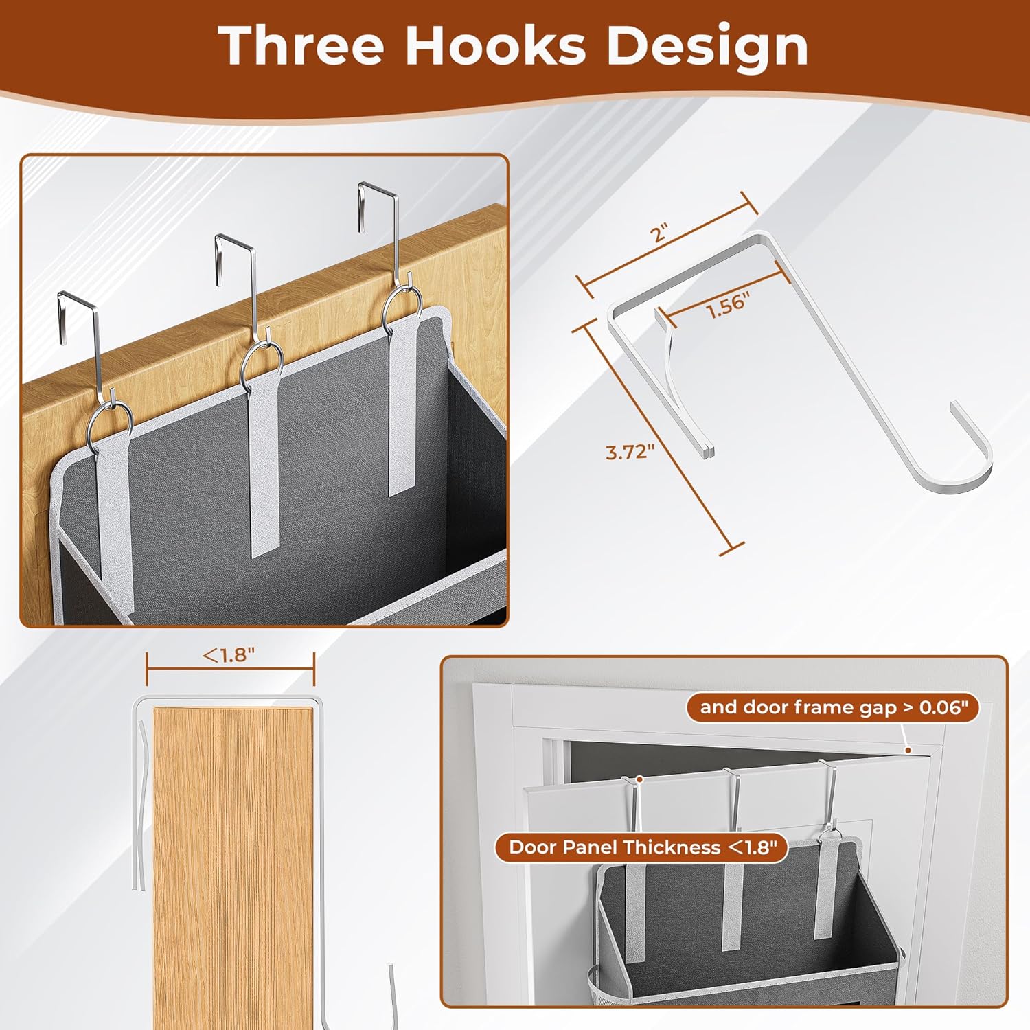 Thumbnail 3 de 2-Pack Over the Door Organizer