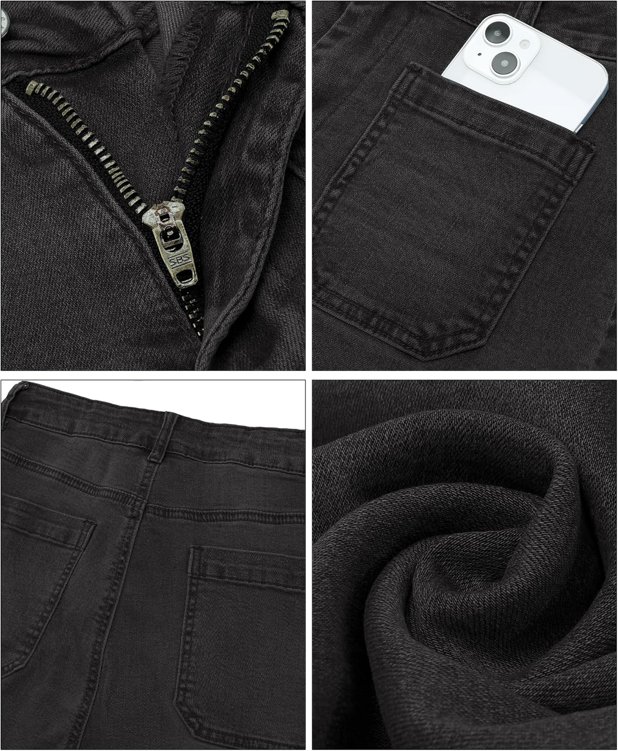 Thumbnail 4 de luvamia High-Wwaist Wide-Leg Jeans for Women with Patch Pockets