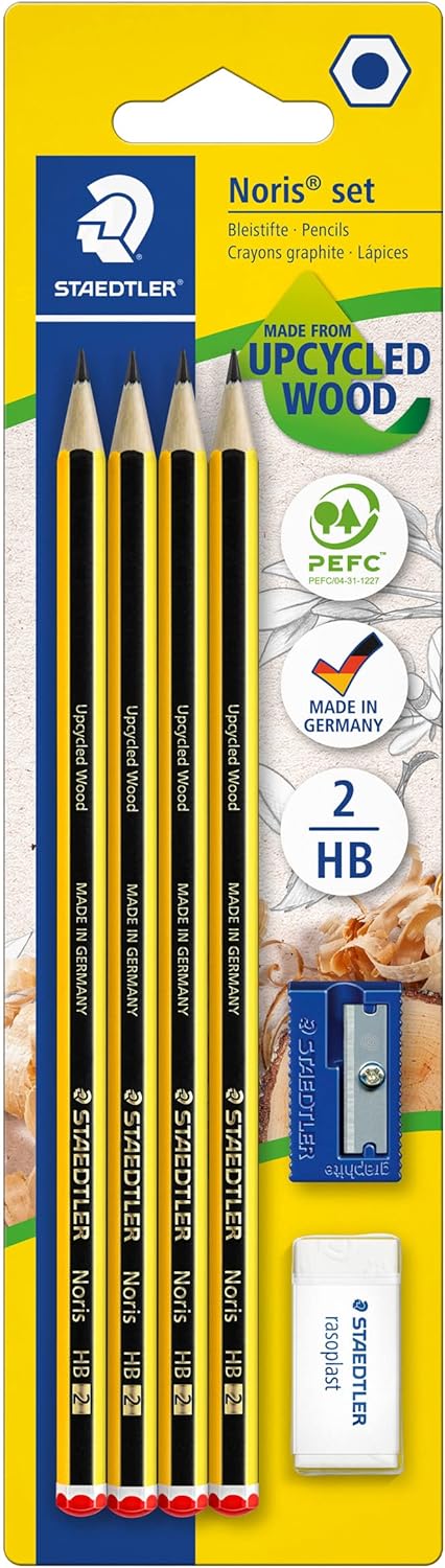 Detalle de Staedtler 120-1 Matita in Grafite HB, 12 pezzi, B – esagonale, legno rigenerato