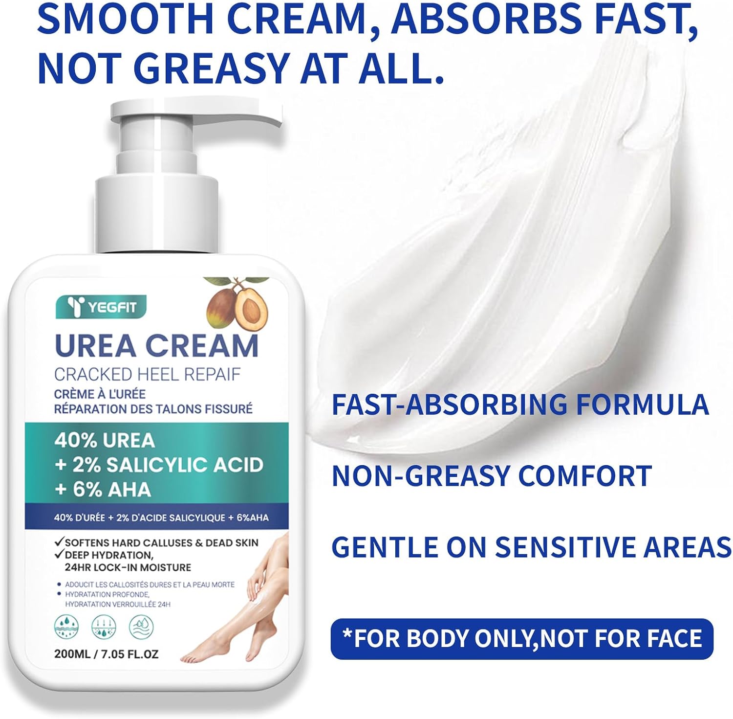 Detalle de Yegfit Urea Foot Cream, 200 mL