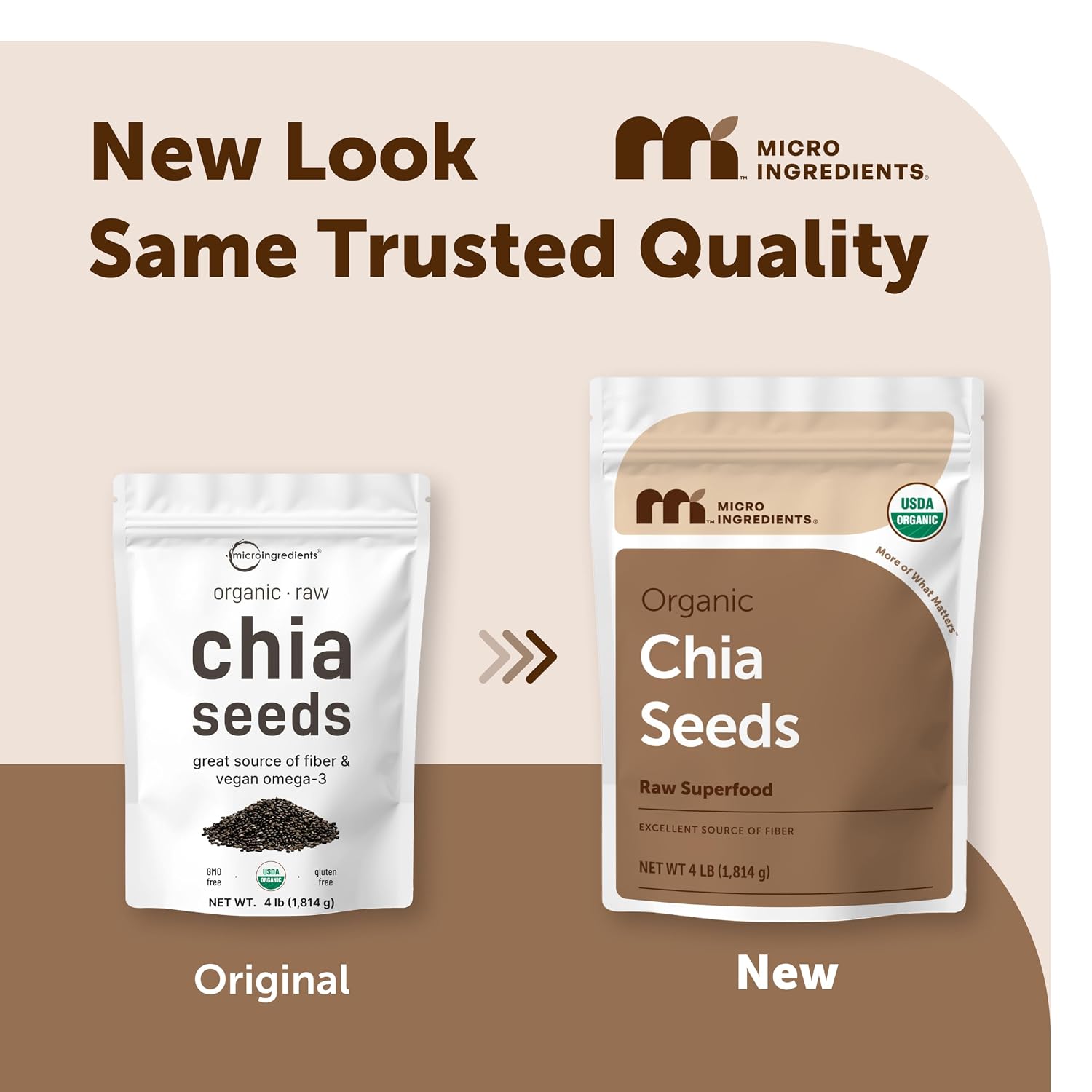 Detalle de Micro Ingredients Organic Chia Seeds, 4-Pound Whole Black Seeds