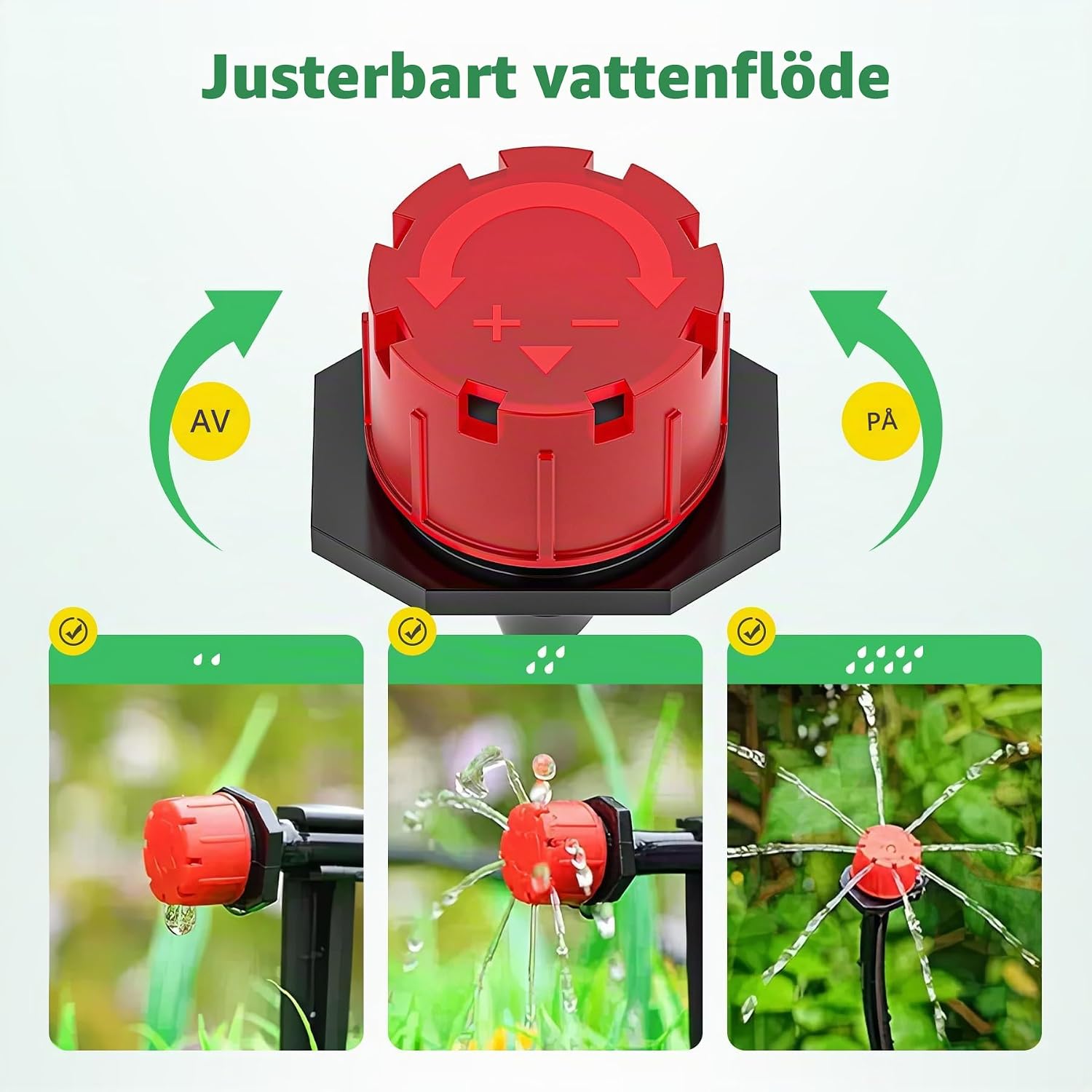 Detalle de Forever Speed 180PCS droppbevattningsset med 60 justerbara droppmunstycken