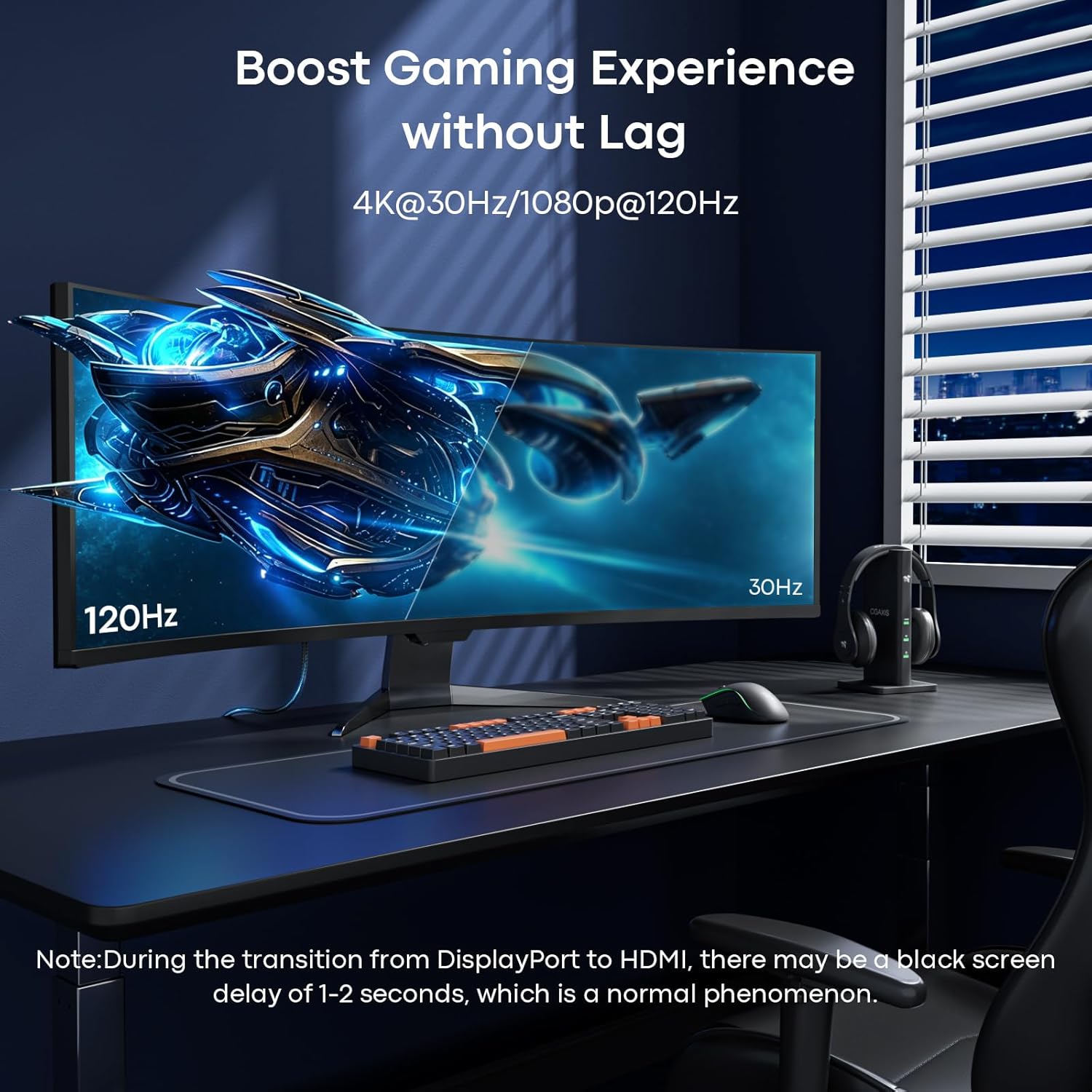 Thumbnail 5 de UANTIN 4K DisplayPort to HDMI Cable 1.8m