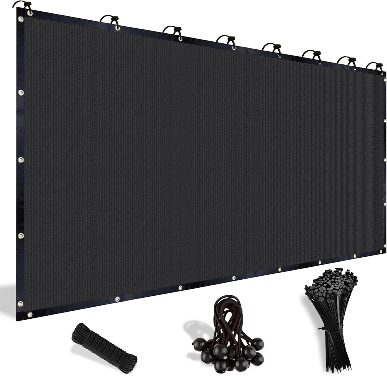 Detalle de Shade&Beyond 90% Sun Shade Cloth, 10' x 10' HDPE Mesh Canopy with Grommets