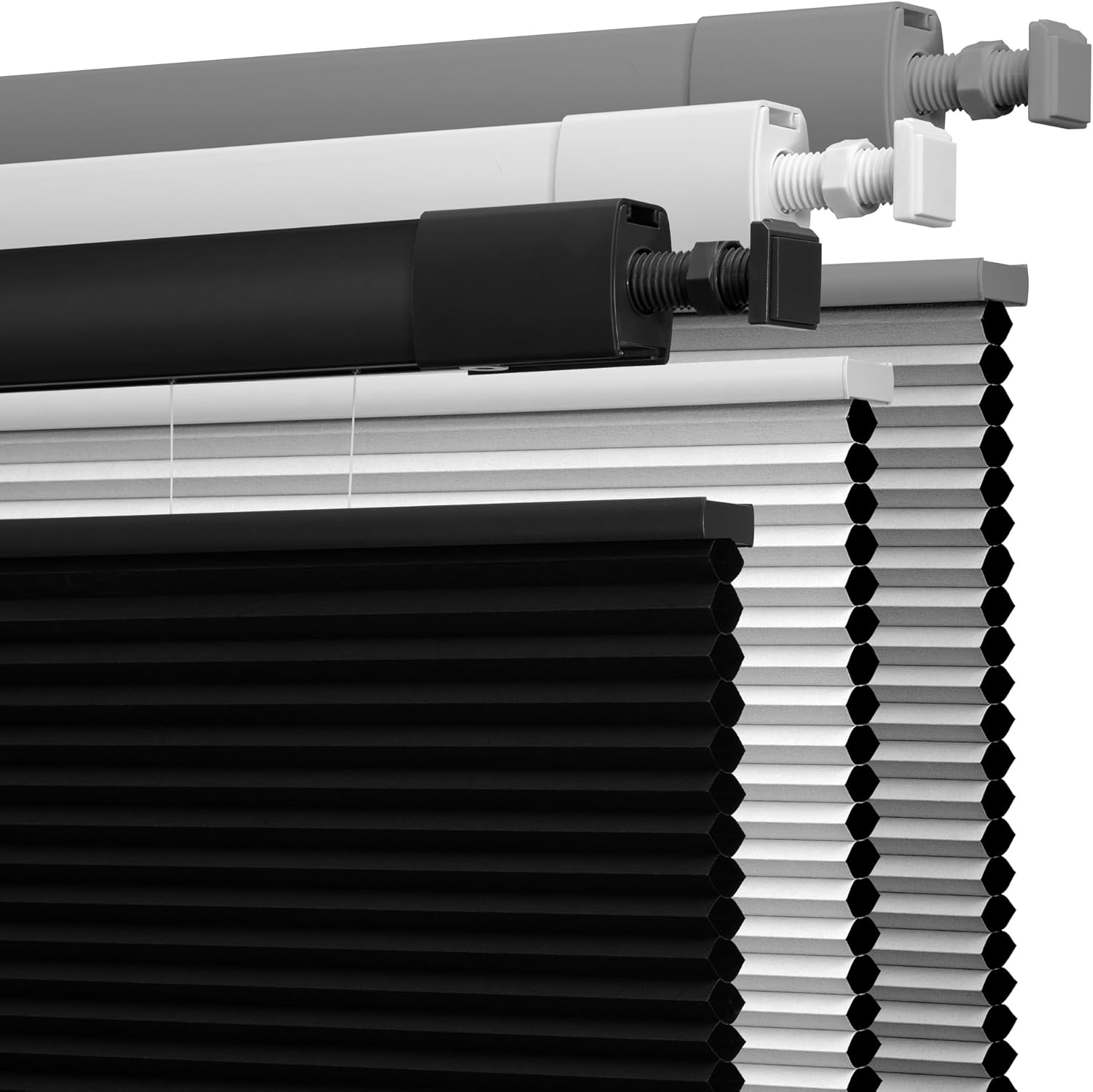 Detalle de Boolegon No Drill No Tools Top Down Bottom Up Cellular Shades (Blackout) 28" W x 48" H