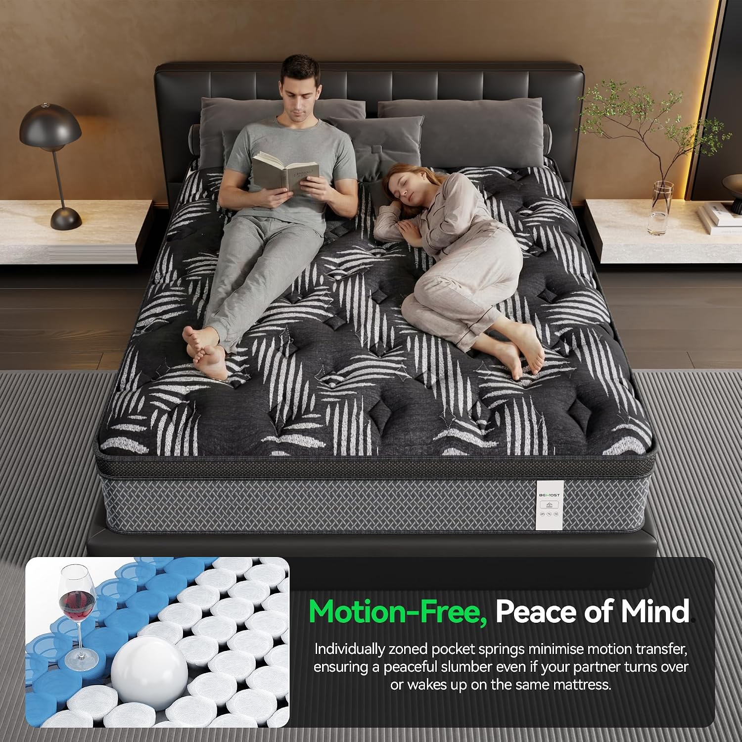 Detalle de Behost Twin Hybrid Mattress, 10-Inch