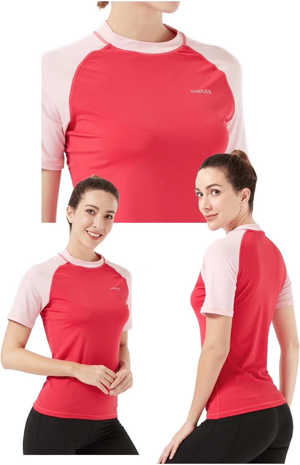 Thumbnail 4 de HMILES Womens UPF Short-Sleeve Rashguards – Breathable Quick-Dry Surf Shirt