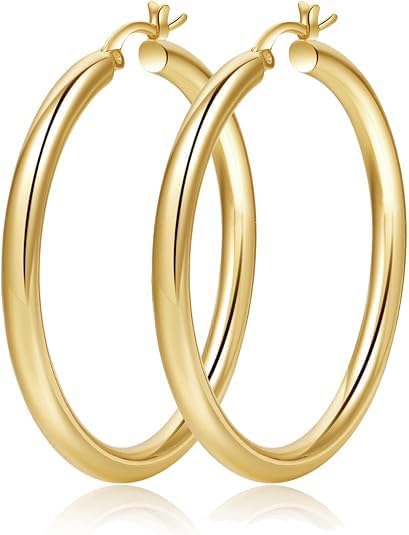 Detalle de OOOPEL Thick Gold Hoop 40mm 💍