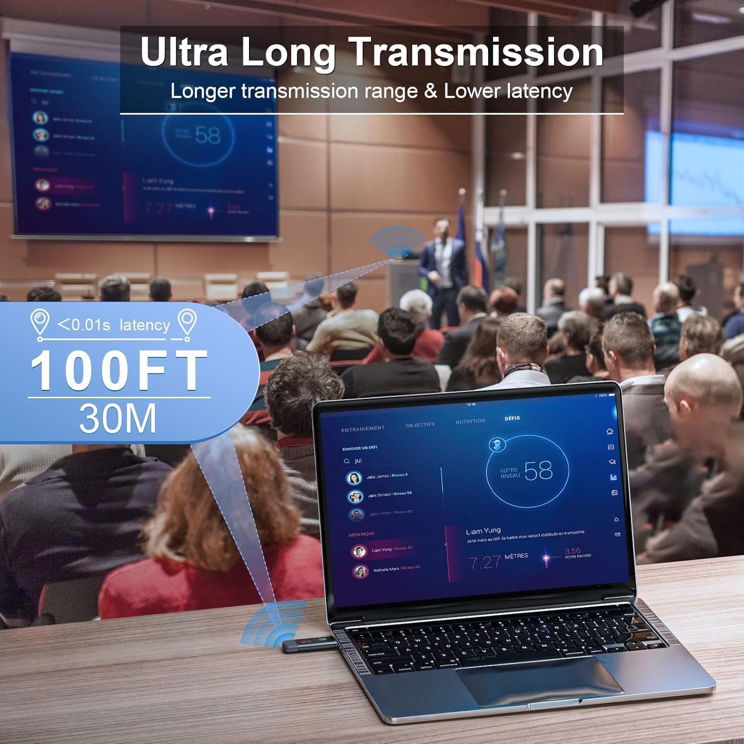 Thumbnail 3 de TTQ Wireless HDMI Extender 100FT 4K