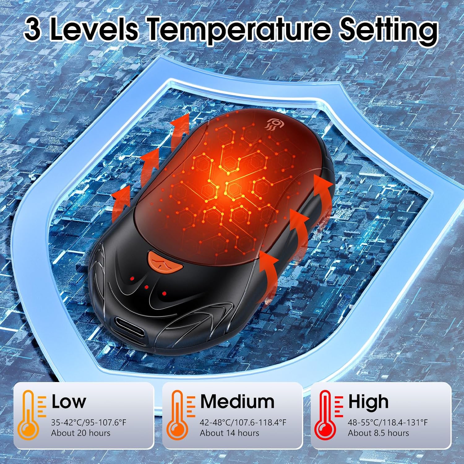 Detalle 2 de OUTJUT 6000mAh Rechargeable Hand Warmer