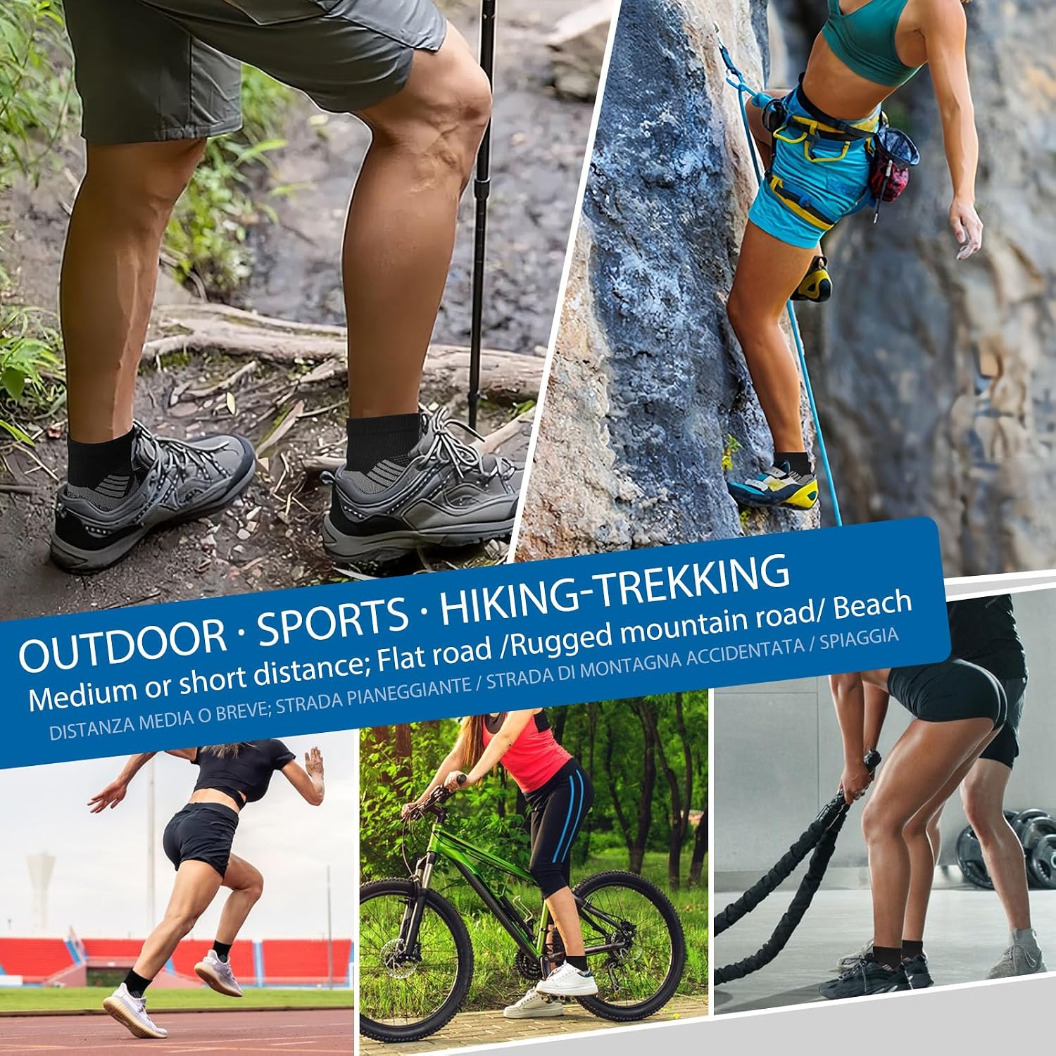Detalle 2 de Cushioned Quarter Hiking Socks
