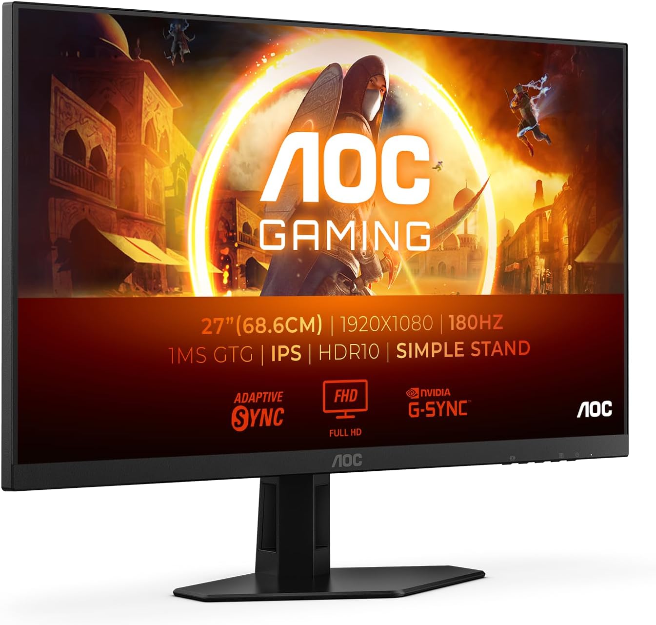 Detalle de AOC 27G4XED 27-inch FHD Gaming Monitor review: solid value with fast IPS for UK gamers