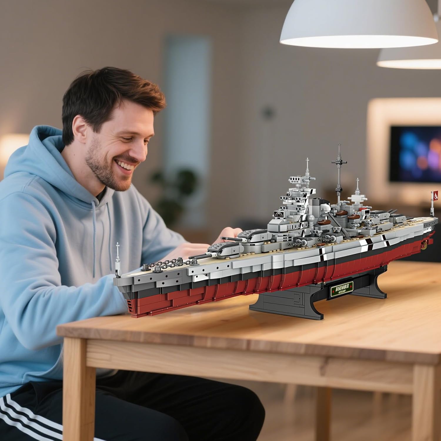 Thumbnail 5 de JMBricklayer 60132 Bismarck, set di costruzione nave da battaglia per adulti (2081 pezzi) con base espositiva