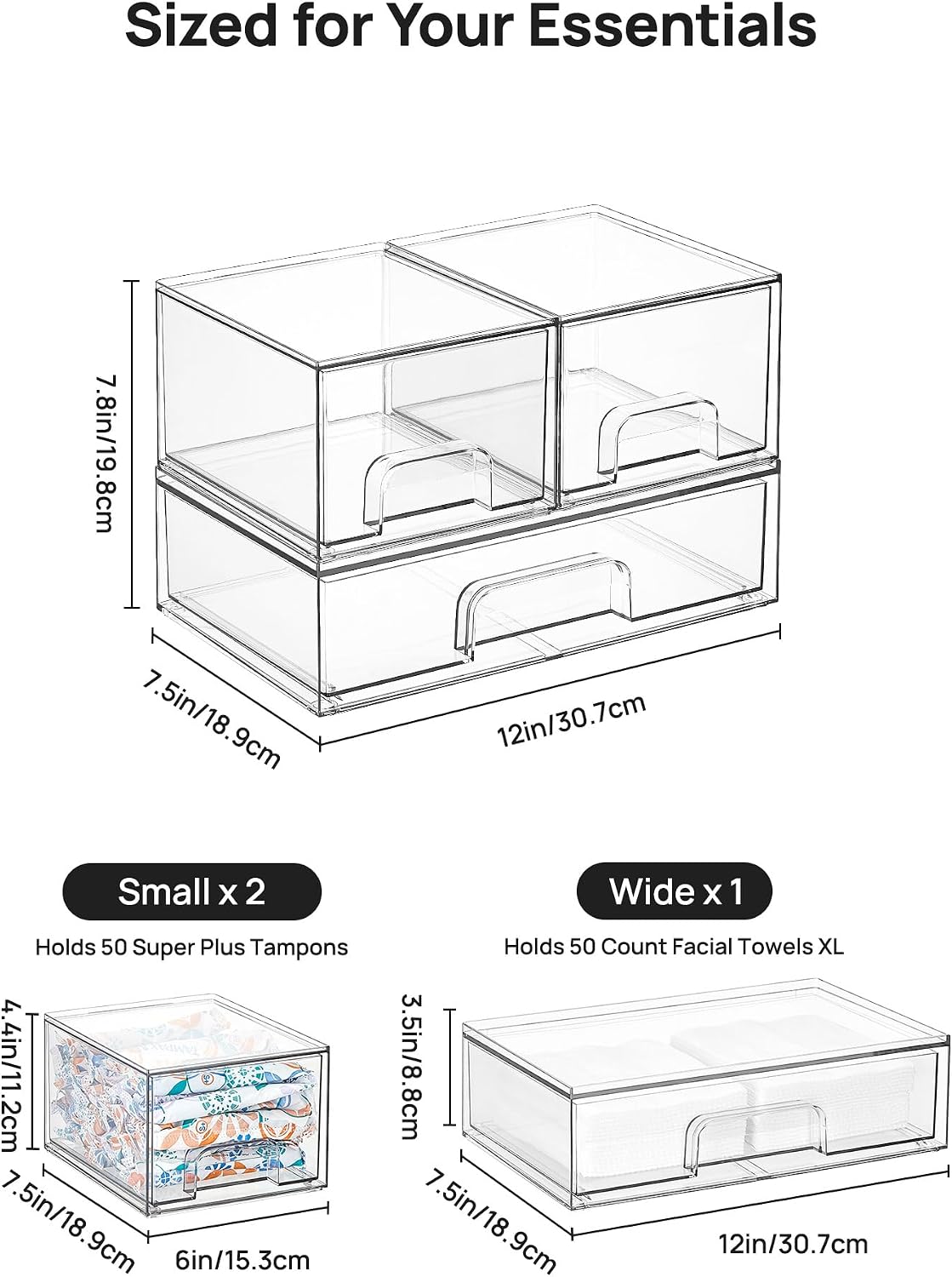 Detalle 2 de Vtopmart Drawer Organizers, Plastic