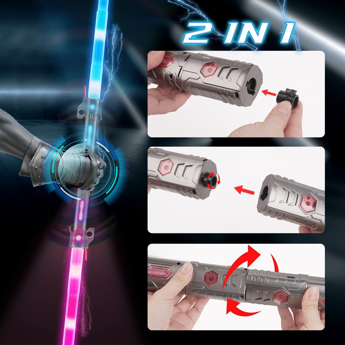Detalle 2 de Sabres laser rechargeables VATOS 2 pièces