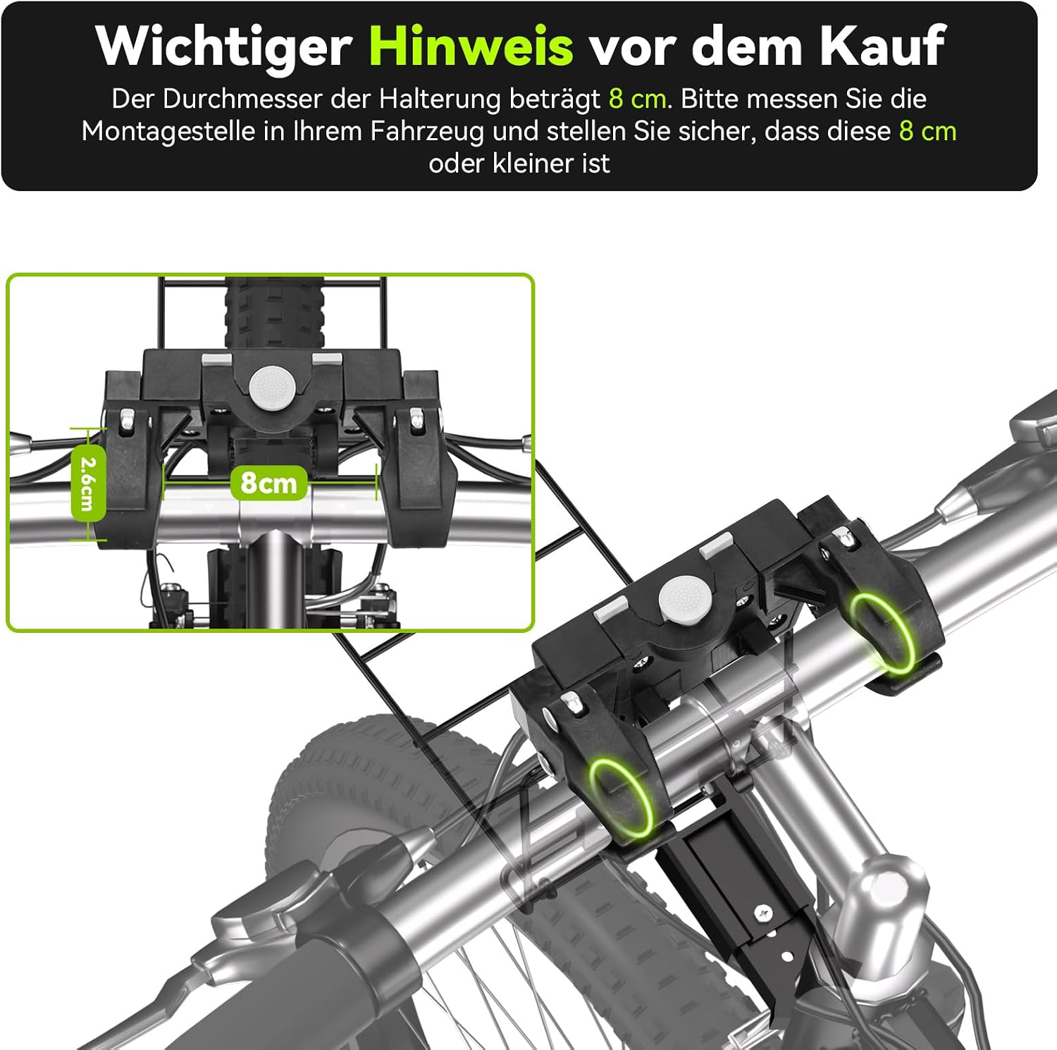 Detalle de DAISTERN Hundekorb fürs Fahrrad vorne mit L-Halterung, faltbar & atmungsaktiv (bis 10 kg)